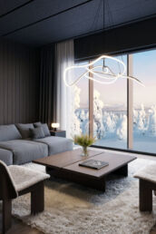 Executive Suite Jussi living room with Arctic views at Arcora Boutique Hotel & Villas