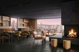 Restaurant 8 lounge with Arctic views at Arcora Boutique Hotel & Vill