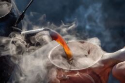 Warm drink served outdoors during an Arctic experience in Lapland