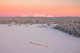 Winter landscape in Muonio, Finnish Lapland